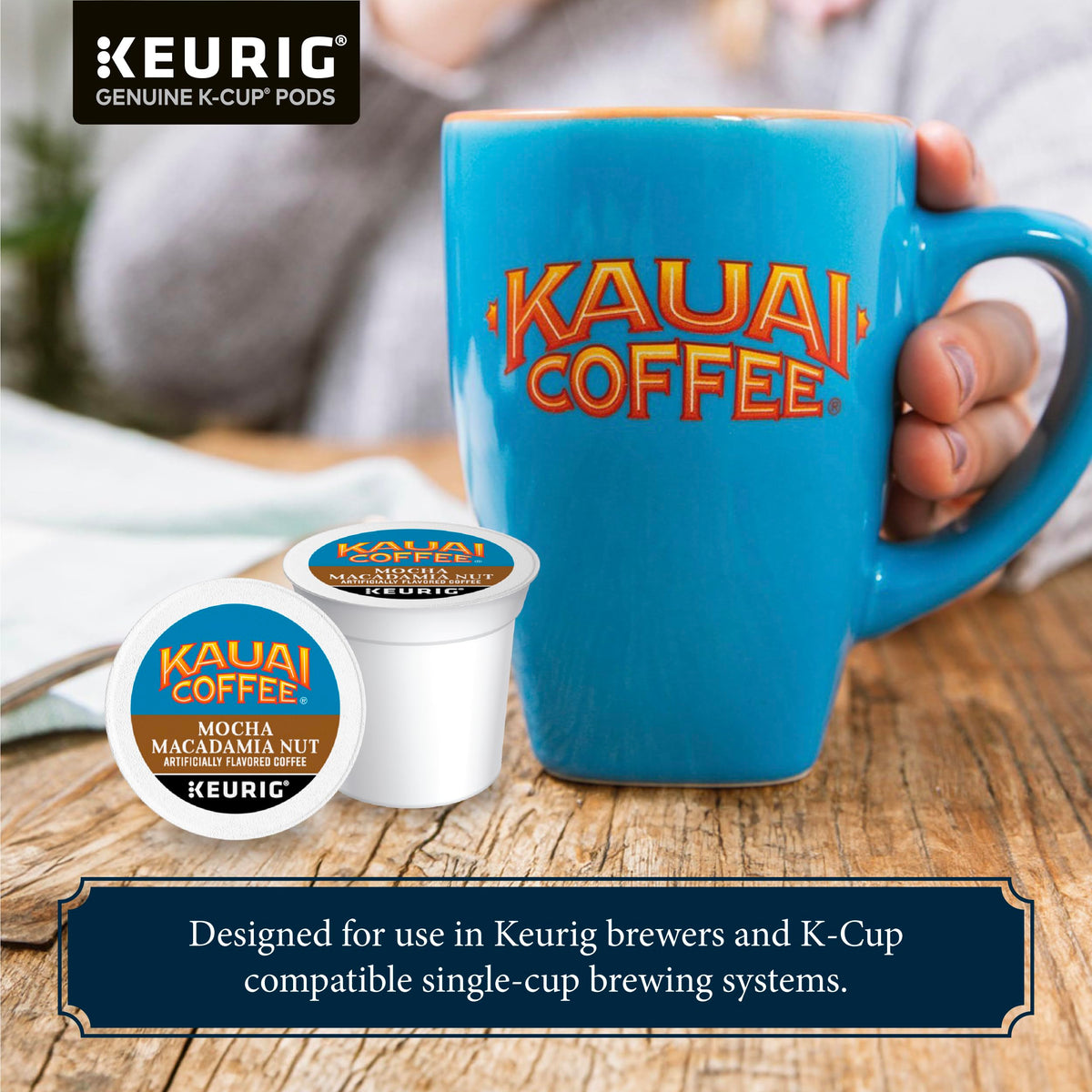 Kauai Coffee Keurig K-Cup Pods - Mocha Macadamia Nut Flavor - Premium Arabica (1 Pack Of 10 Single-Serve Cups)