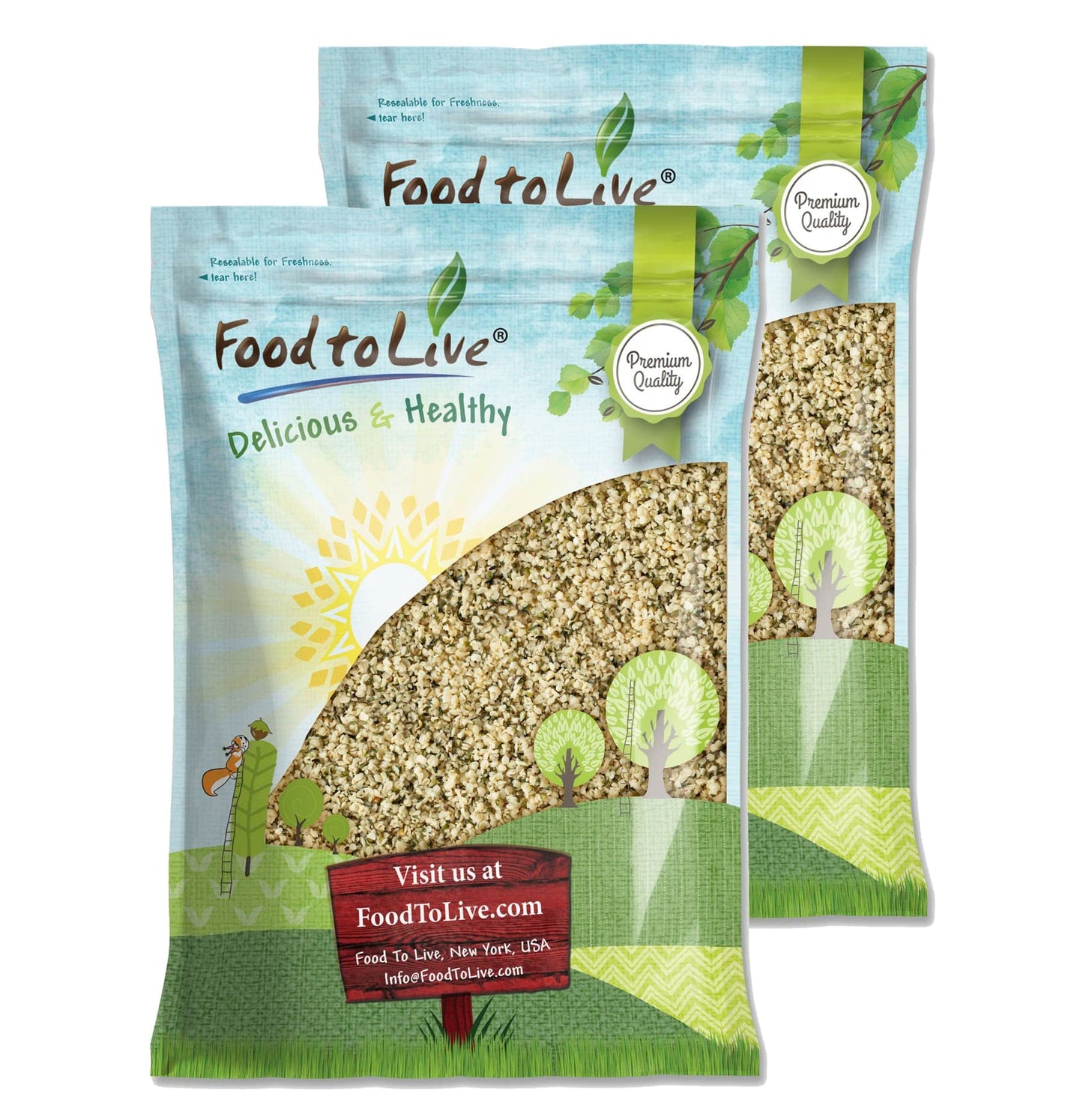 Food to Live Canadian Hemp Seeds, 16 Pounds - Raw Hearts, Hulled, Shelled, Kosher, Bulk, Vegan Superfood, Keto and Paleo Friendl