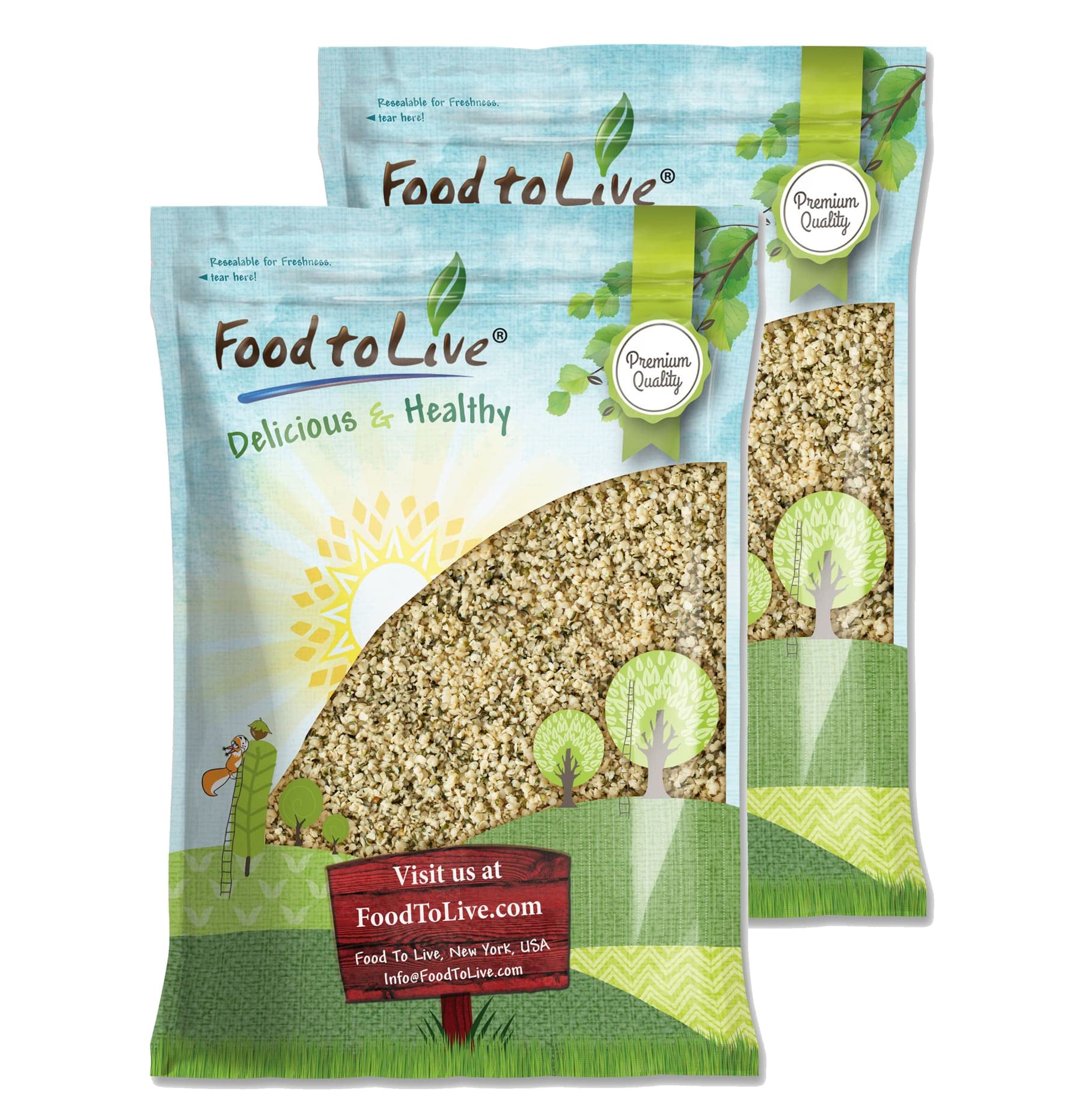 Food to Live Canadian Hemp Seeds, 16 Pounds - Raw Hearts, Hulled, Shelled, Kosher, Bulk, Vegan Superfood, Keto and Paleo Friendl