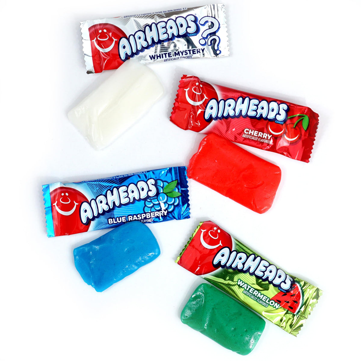 Airheads Candy Mini Bars, Assorted Flavors, 2 Pounds (Approx. 70 Pieces) Airheads Bulk Bag, Individually Wrapped Candy, Mini Air