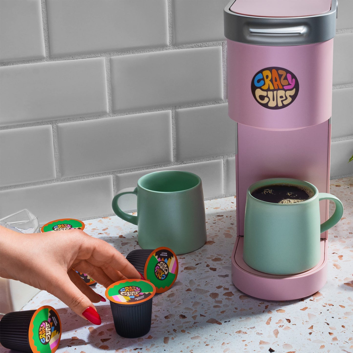 Crazy Cups Decaf White Christmas Flavored Coffee Pods, Decaf Holiday Coffee, Single Serve Coffee For Keurig K Cups Machines, Medium Roast Coffee, 22 Count