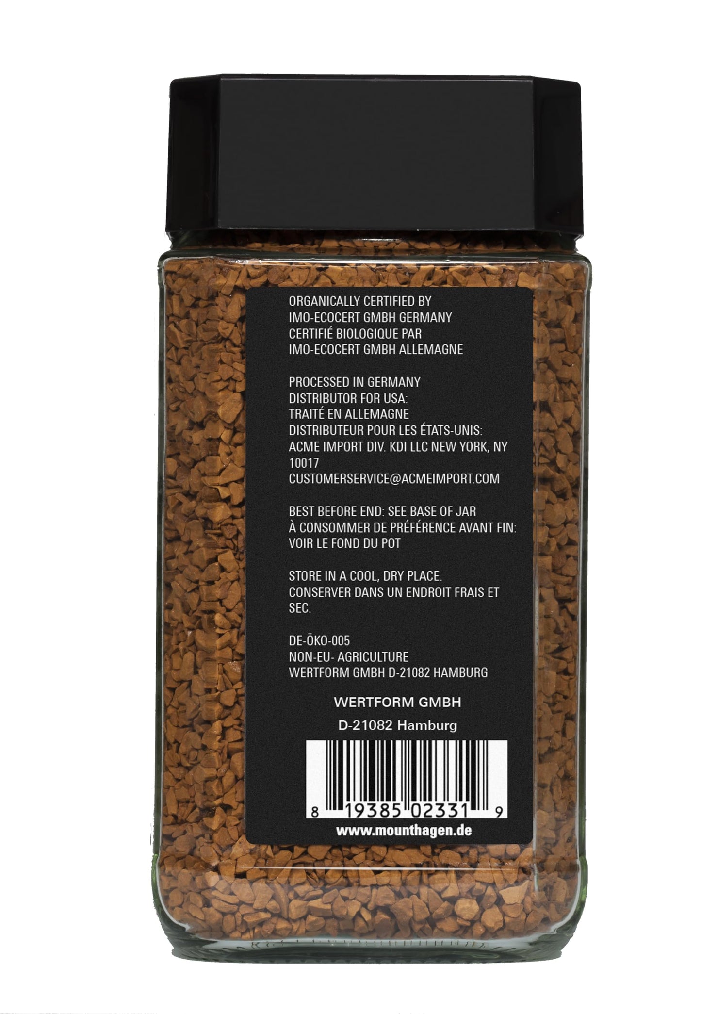 Mount Hagen - Organic Freeze Dried Instant Coffee - 100g
