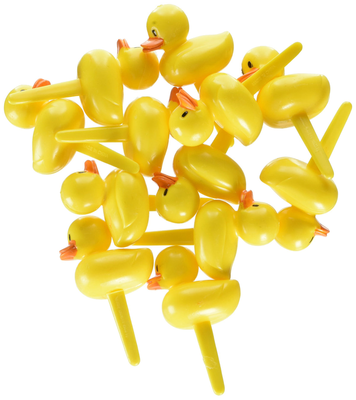 Yellow Duck Ducky Duckie Cupcake Picks Cake Topper Decorations (48-Pack)