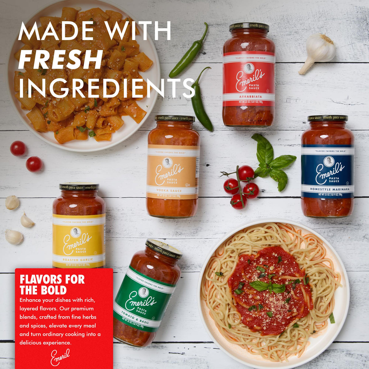 Emeril Lagasse Pasta Sauce - 25 Oz Jar Homestyle Marinara 6-Pack Gourmet Sauces: Best For Homemade Pasta, Spaghetti, Pizza & More - Enhanced, Bold & Flavorful