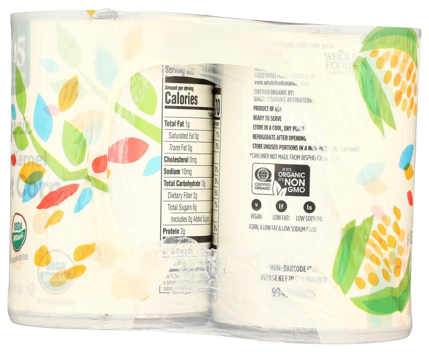 365 by Whole Foods Market  Organic Corn  No Salt Added  15.25 Ounce  4 Pack