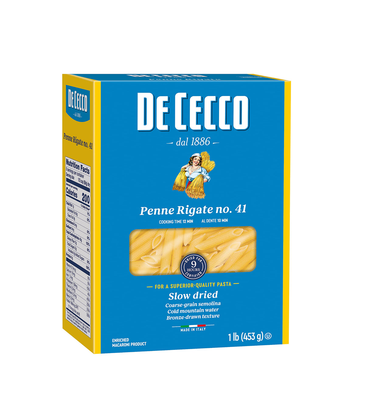 De Cecco Semolina Pasta Penne Rigate No. 41 - 16 Ounce (Pack of 1)