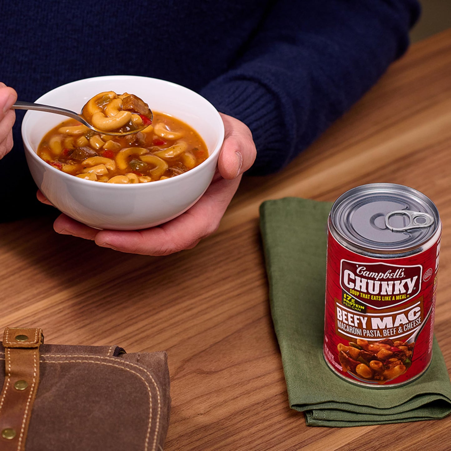 Campbells Chunky Beefy Mac Soup, 18.8 oz Can
