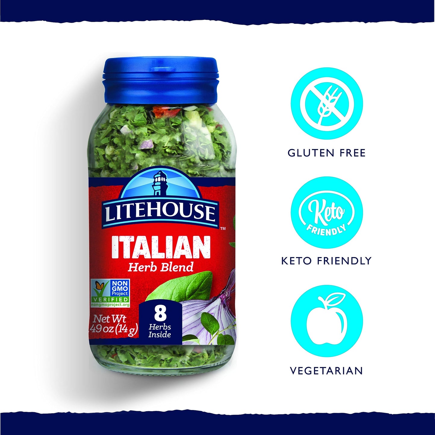 Litehouse Freeze Dried Italian Herb Blend - Italian Spices, Italian Seasoning Herbs, Gluten Free, Vegetarian, Keto, Non-GMO, No