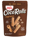 Sun Tropics Cocorolls Espresso, Gluten Free, Dairy Free, Snack-Crisp Rolled Wafer Made With Pure Coconut Cream, 6 Count