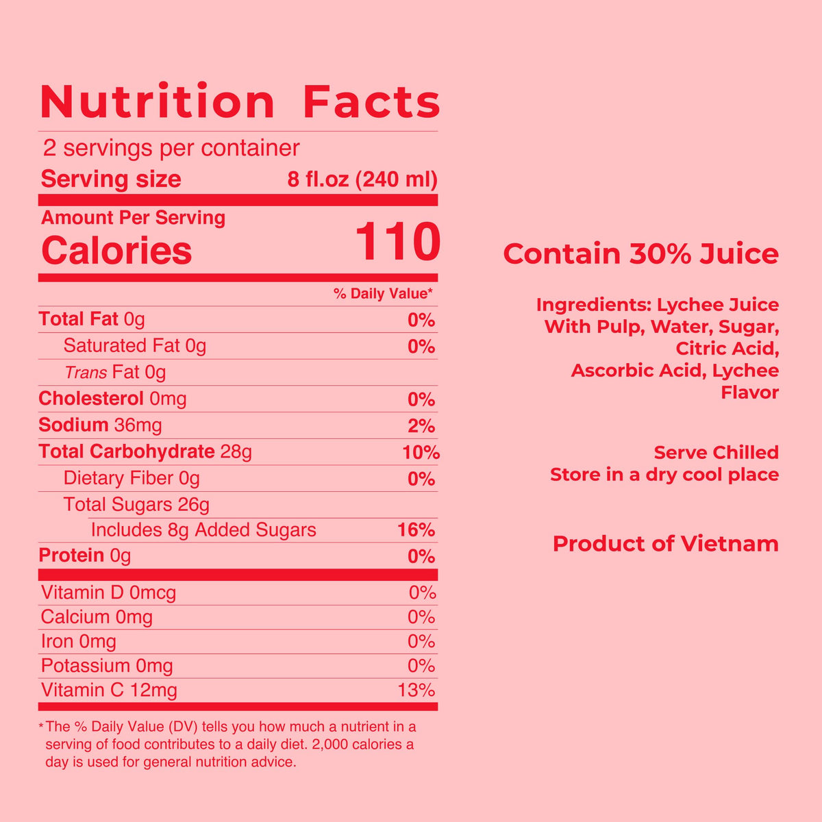 Lychee Juice With Pulp, 16.9 Oz (Bulk Pack Of 12) By Jans | 100% Pure Lychee Juice Drink | No Sugar Added, Not From Concentrate,