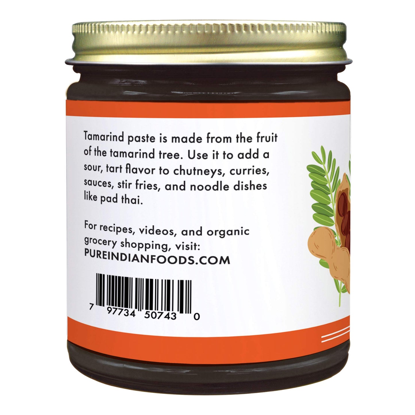Pure Organic Tamarind Paste Concentrate - Sweet and Sour Sauce for Indian Chutney and Thai curry, Gluten Free, No Sugar Added, G