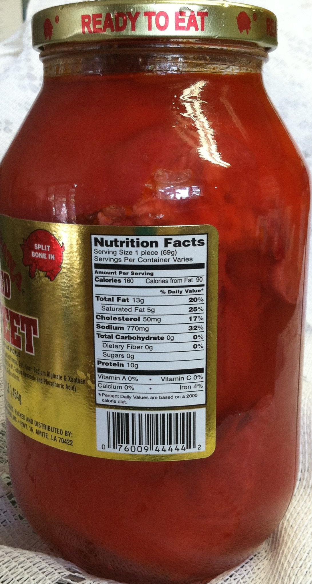 Matt & Dana Pickled Pigs Feet in a Quart Jar