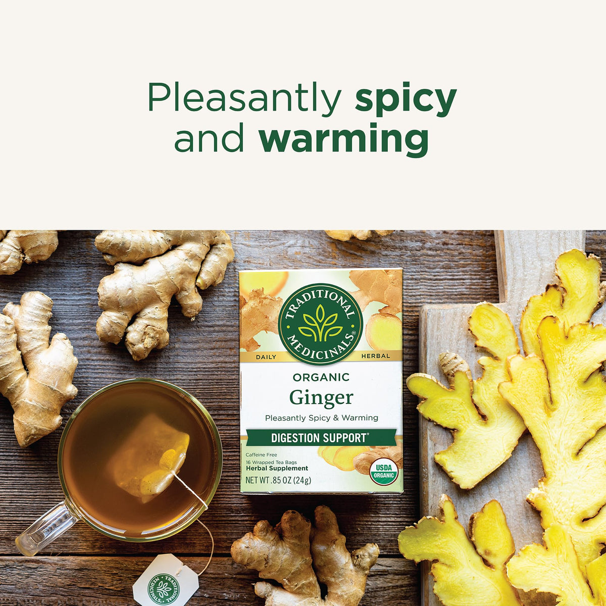 Traditional Medicinals Tea Ginger Organic 16 Bg
