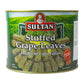 Sultan Vegetarian Stuffed Grape Leaves, Dolma, 4.4 lb, Perfect for Mezze Platter, Serve Hot or Cold, Appetizer or Entrée