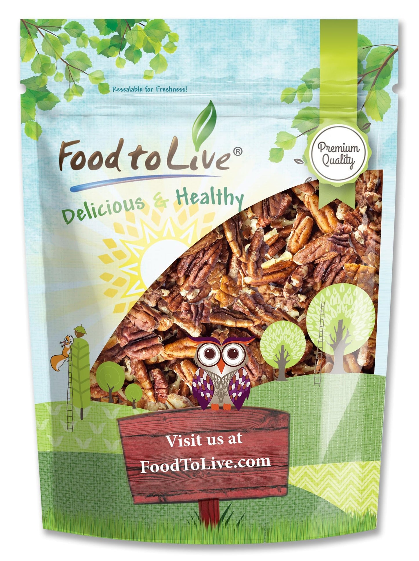 Food To Live Pecan Pieces, 1 Pound – Chopped Raw Pecan Nuts, Unsalted, Unroasted, Shelled, Kosher, Vegan, Sirtfood, Bulk. Good Source Of Iron, And Calcium. For Baking, Homemade Desserts, & Salads.