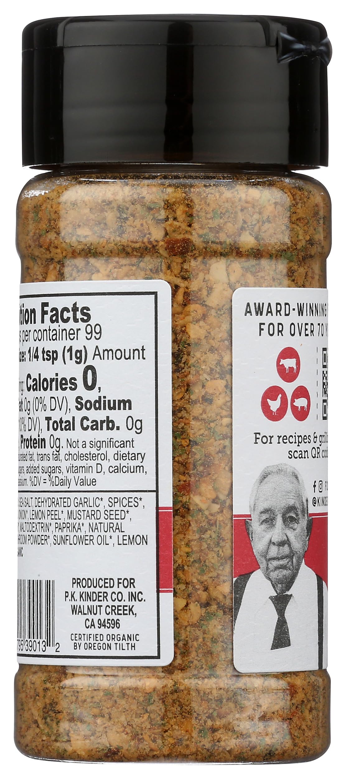 KINDERS Organic The Steak Blend Seasoning, 3.5 OZ