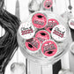 Pink Graduation Party Stickers For Kisses Candy, Chocolate Drops, 2025 Grad Party Favors - 180 Count