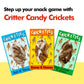 Hotlix Crick-Ettes Edible Bugs (6-Pack) | Salt N Vinegar, Bacon & Cheese, Sour Cream & Onion | Dried Crickets To Eat | Weird Snacks For Humans & Pets | Edible Crickets For Parties & Exotic Snacks