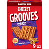 Cheez-It Grooves Crunchy Snack Crackers, Lunch Snacks, Pantry Size, Loaded Nacho, 9oz Box (1 Box)