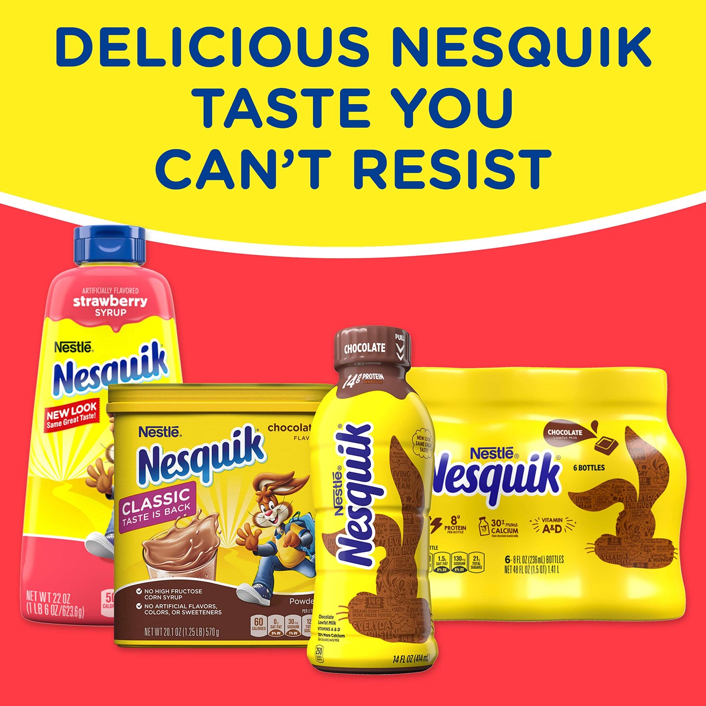 Nesquik Strawberry Powder Drink Mix 9.38 Oz