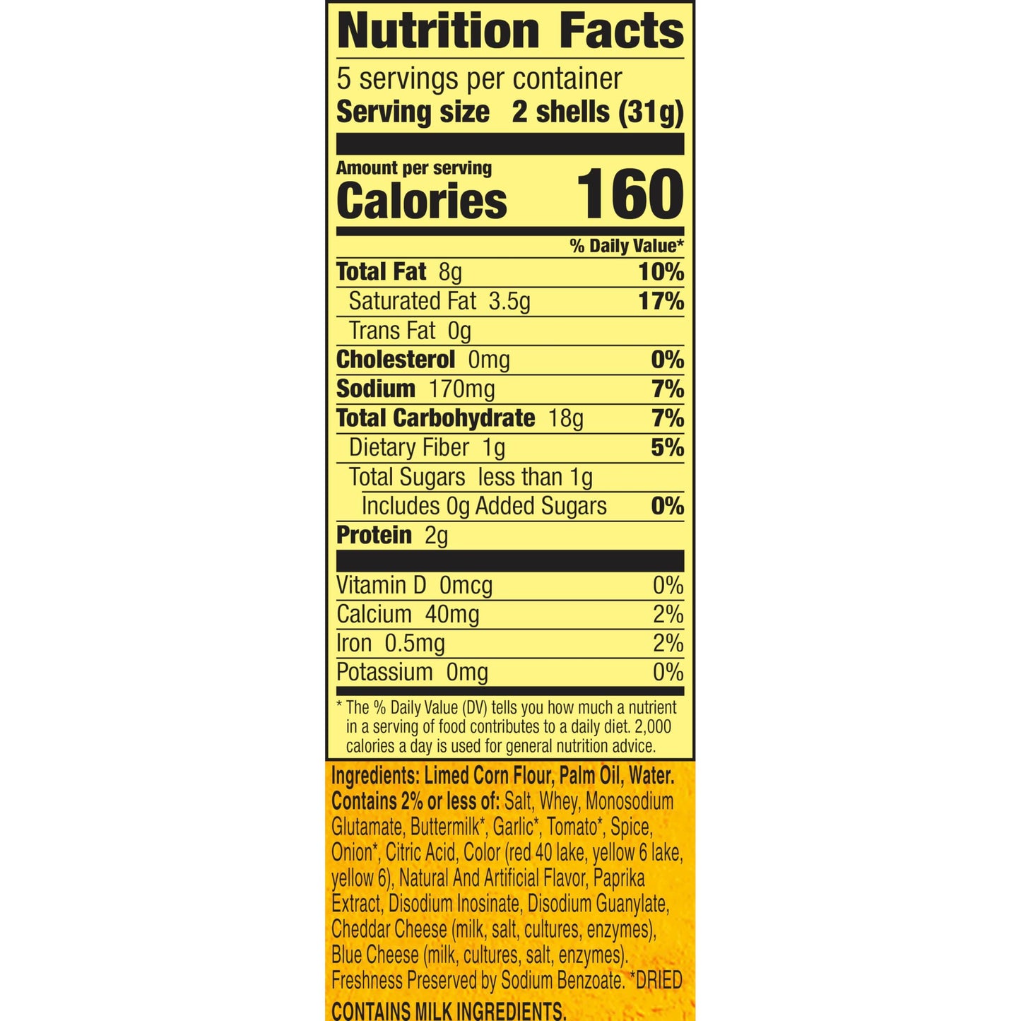 Old El Paso Stand N Stuff Bold Nacho Cheese Flavored Taco Shells, 10-count