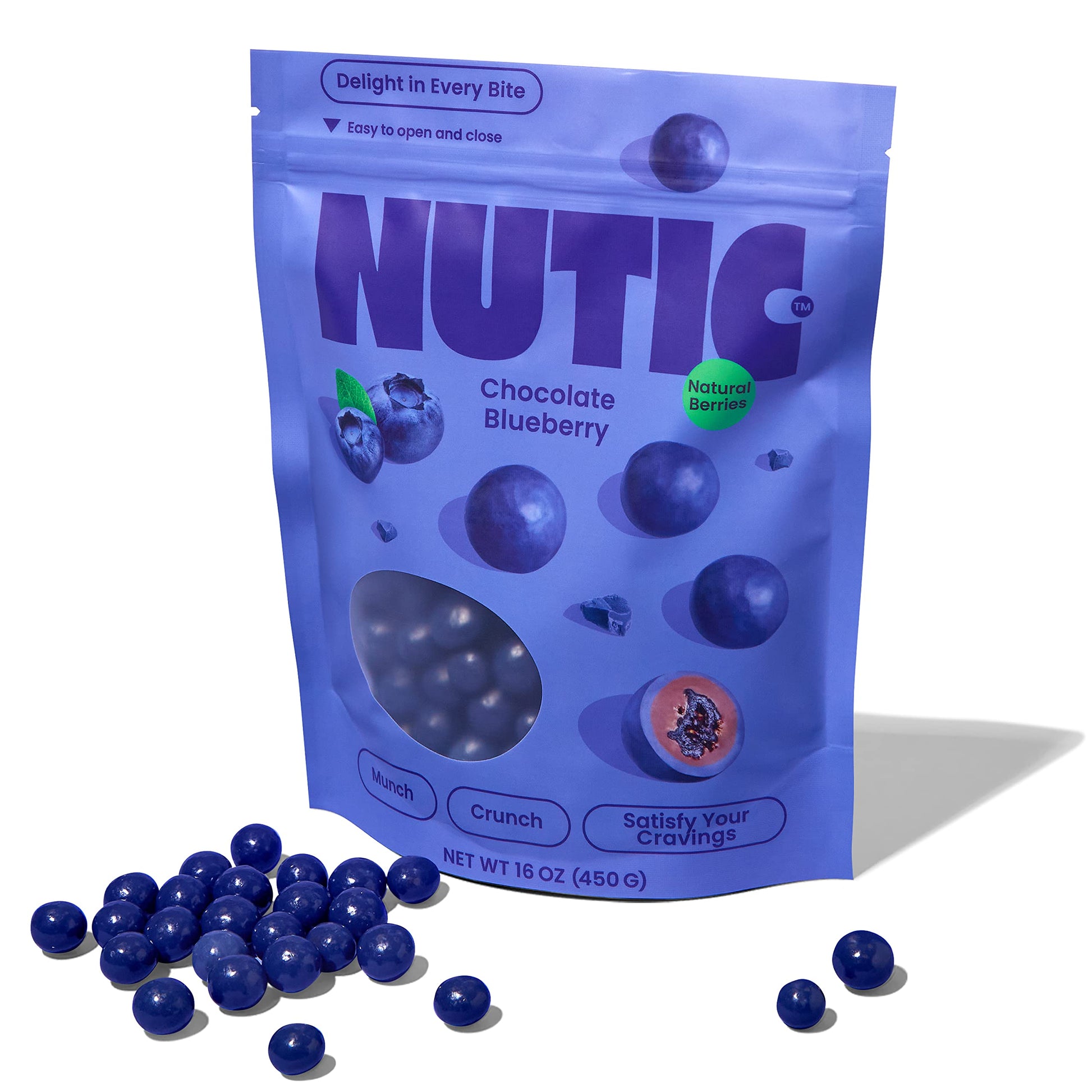 Nutic Milk Chocolate Covered Blueberries, 1Lb Gourmet Candy, Perfect for Gifts, Made in USA
