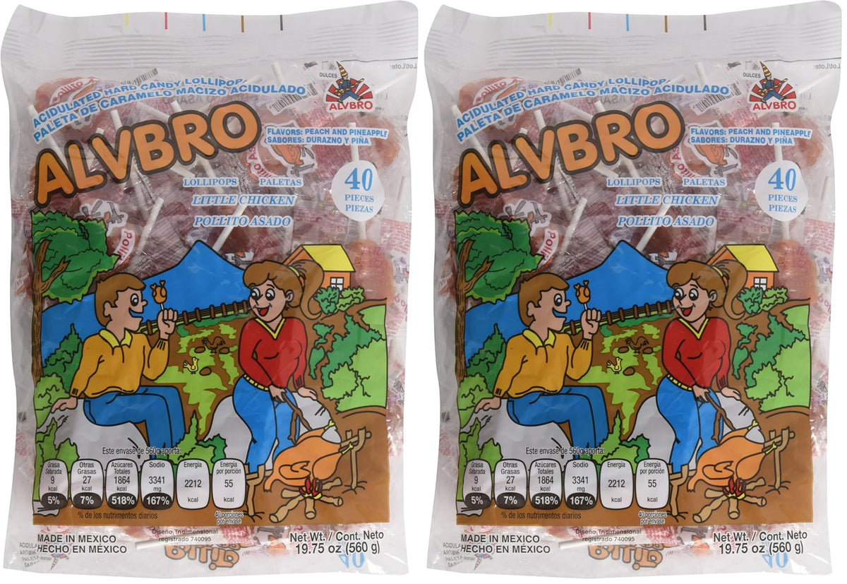 Alvbro Pollito Asado (Little Chicken Lollipop Hot) (Pack of 2)