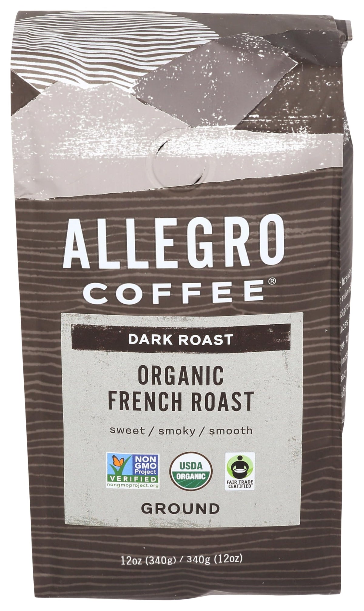 Allegro Coffee Organic French Roast Ground Coffee, 12 oz