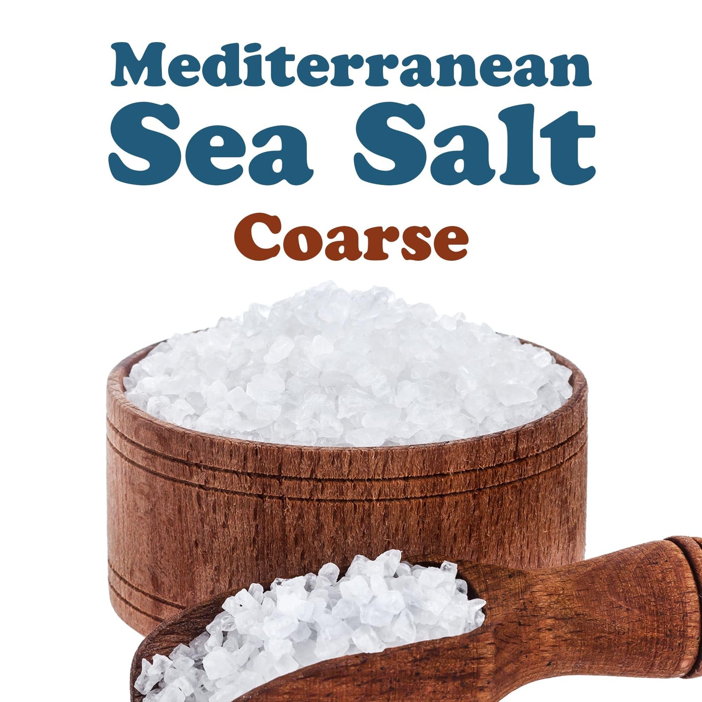 Food to Live - Mediterranean Sea Salt, 3 Pounds Coarse Grain, Pure Crystals, No Additives, No Preservatives, Vegan, Kosher, Bulk