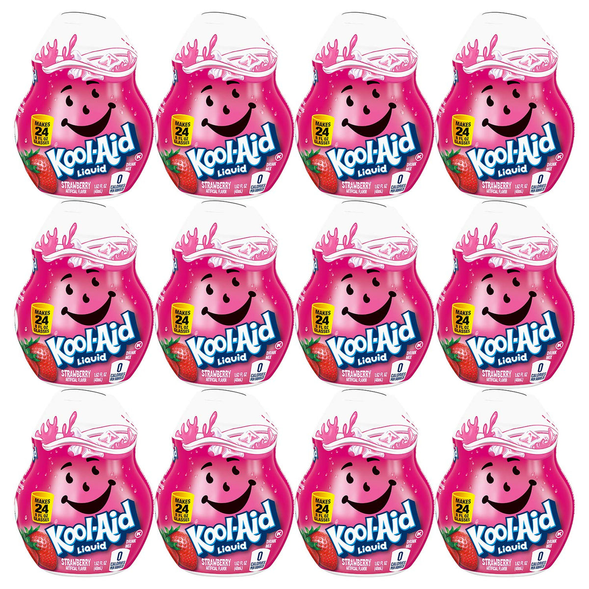 Kool Aid Liquid Concentrate Drink Mix, 1.62 Fluid Ounce (Strawberry, Pack - 12)