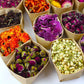 Oameusa Organic Dried Flowers Tea - 20 Pack, 0.28oz - Gluten-Free, Non-GMO, Caffeine-Free, Includes Lemon, Lavender, Pink Rose, Jasmine