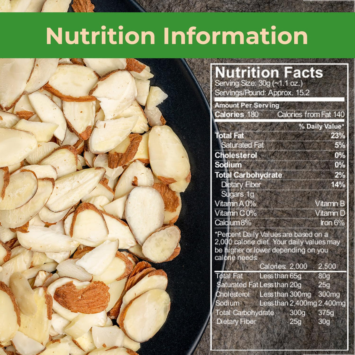 Sincerely Nuts – Raw Natural Sliced Almonds | 1 Lb. Bag | Delicious Guilt Free Snack | Low Calorie, Vegan, Gluten Free | Gourmet Kosher Food | Source Of Fiber, Protein