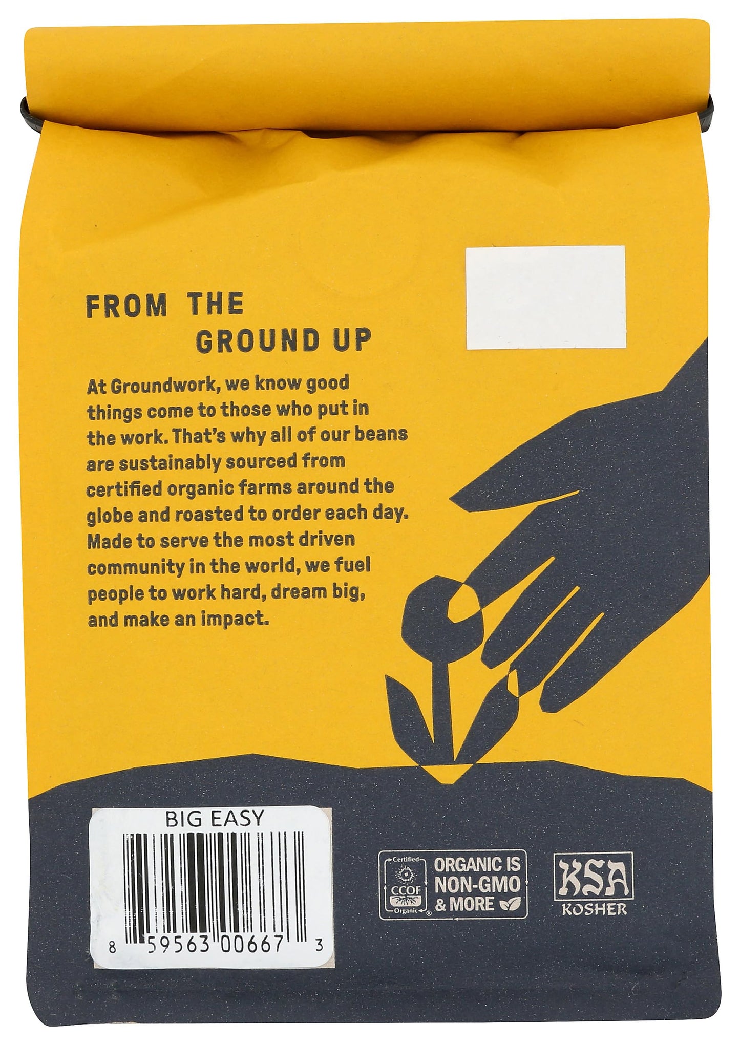 Groundwork Coffee Co Organic Big Easy Ground Coffee, 12 Oz