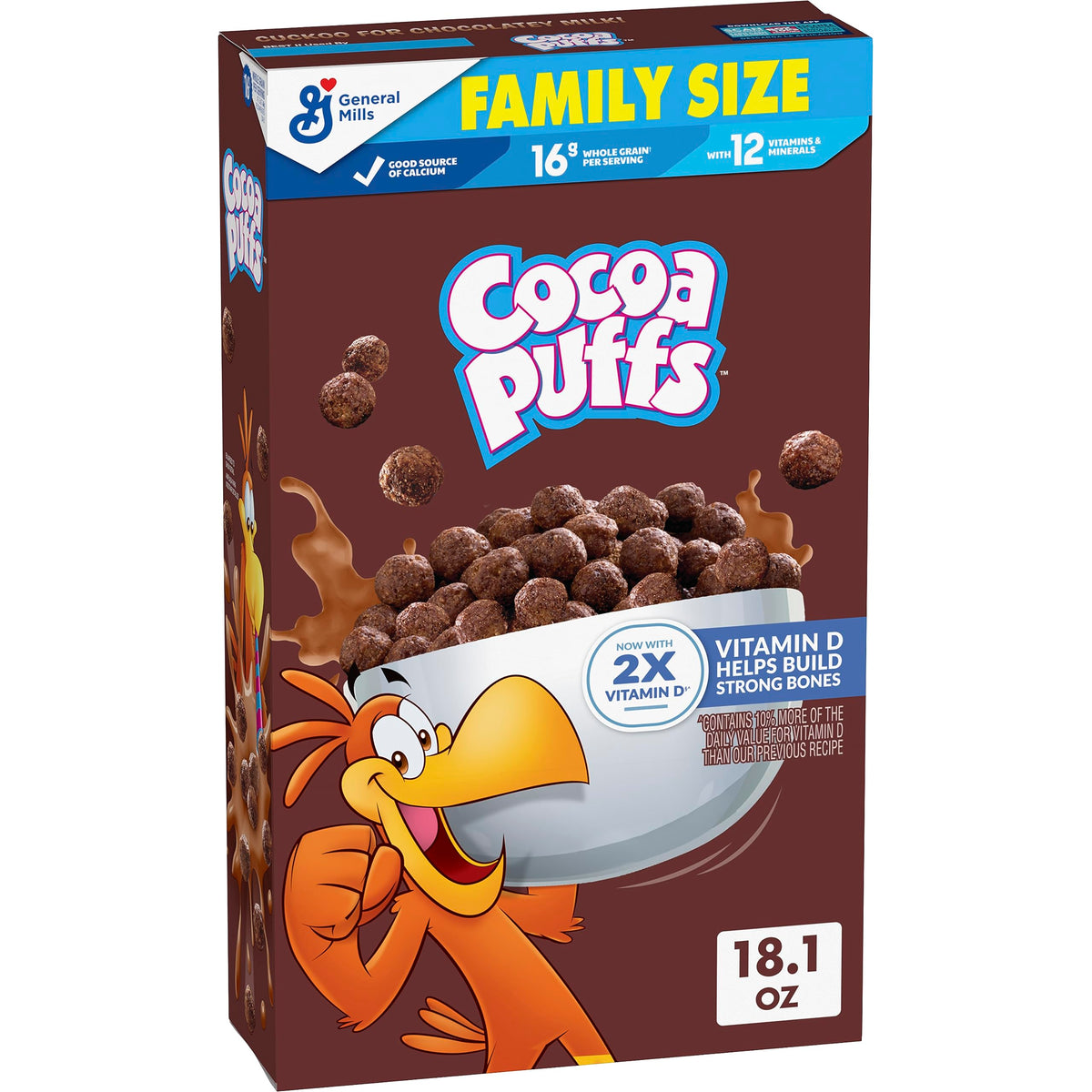 Cocoa Puffs, Chocolate Breakfast Cereal With Whole Grains, 18.1 Oz