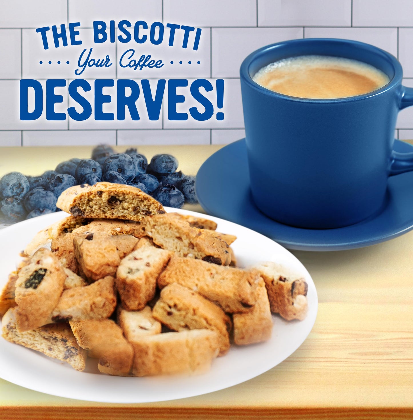 COOPER STREET Biscotti Cookies - Twice Baked Lemon Blueberry - Light & Crispy - 5oz - Kosher, Dairy, Peanut & Soy Free