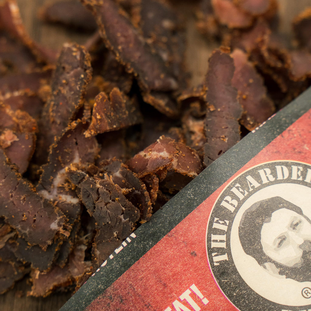 Bearded Butcher Bold Blend Biltong, High Protein, Low Fat, Gluten-Free, 3 oz, Pack of 12