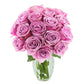 KaBloom PRIME NEXT DAY DELIVERY - Mothers Day Collection - Bouquet of 18 Fresh Purple Roses with Vase .Gift for Birthday  Anniversary  Get Well  Easter  Valentine  Mothers Day Fresh Flowers