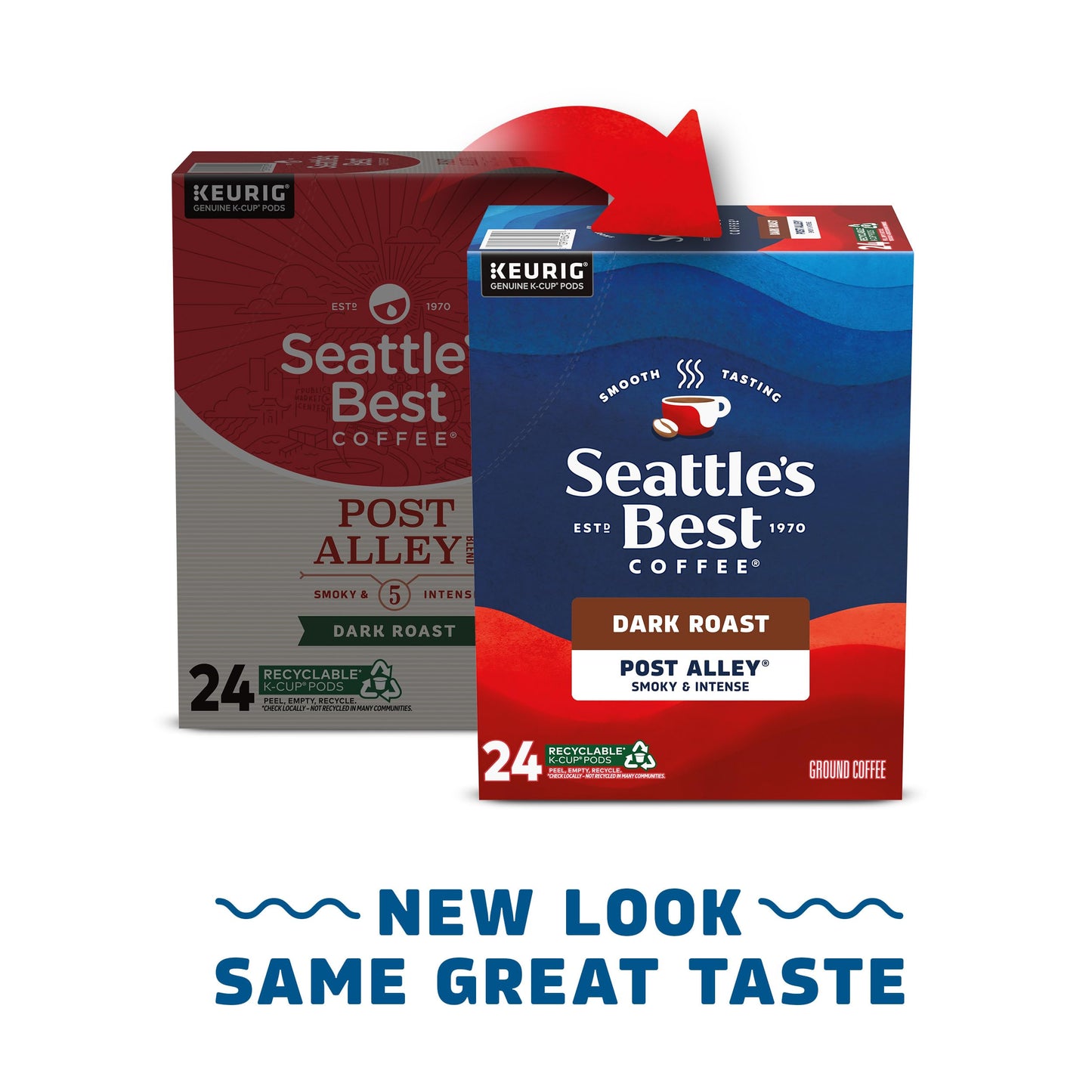 Seattles Best Coffee  Dark Roast K-Cup Coffee Pods  Post Alley  100% Arabica  4 Boxes (96 Pods Total)