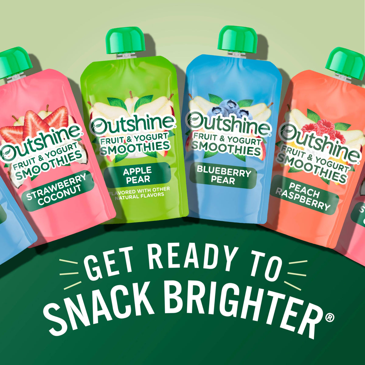 Outshine Fruit & Yogurt Smoothie Blueberry Pear, 4-Pack Of 3.5Oz Fruit & Yogurt Pouches