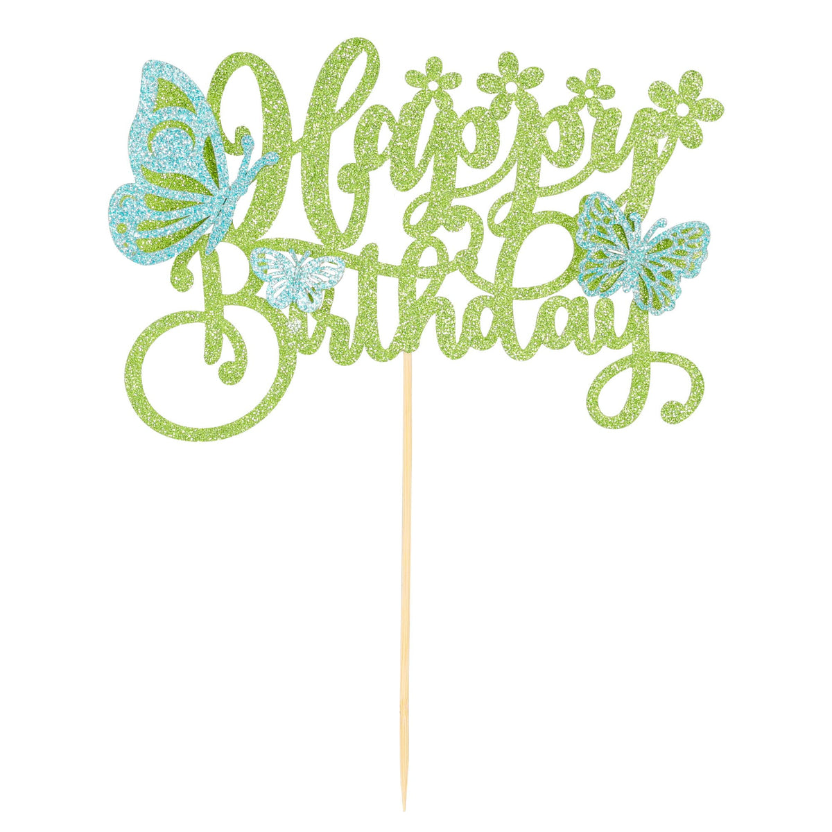 Gyufise 1Pcs Assembled 3D Butterfly Cupcake Toppers Hollow Arts Butterfly Cake Decorations Happy Birthday Cake Topper For Baby S