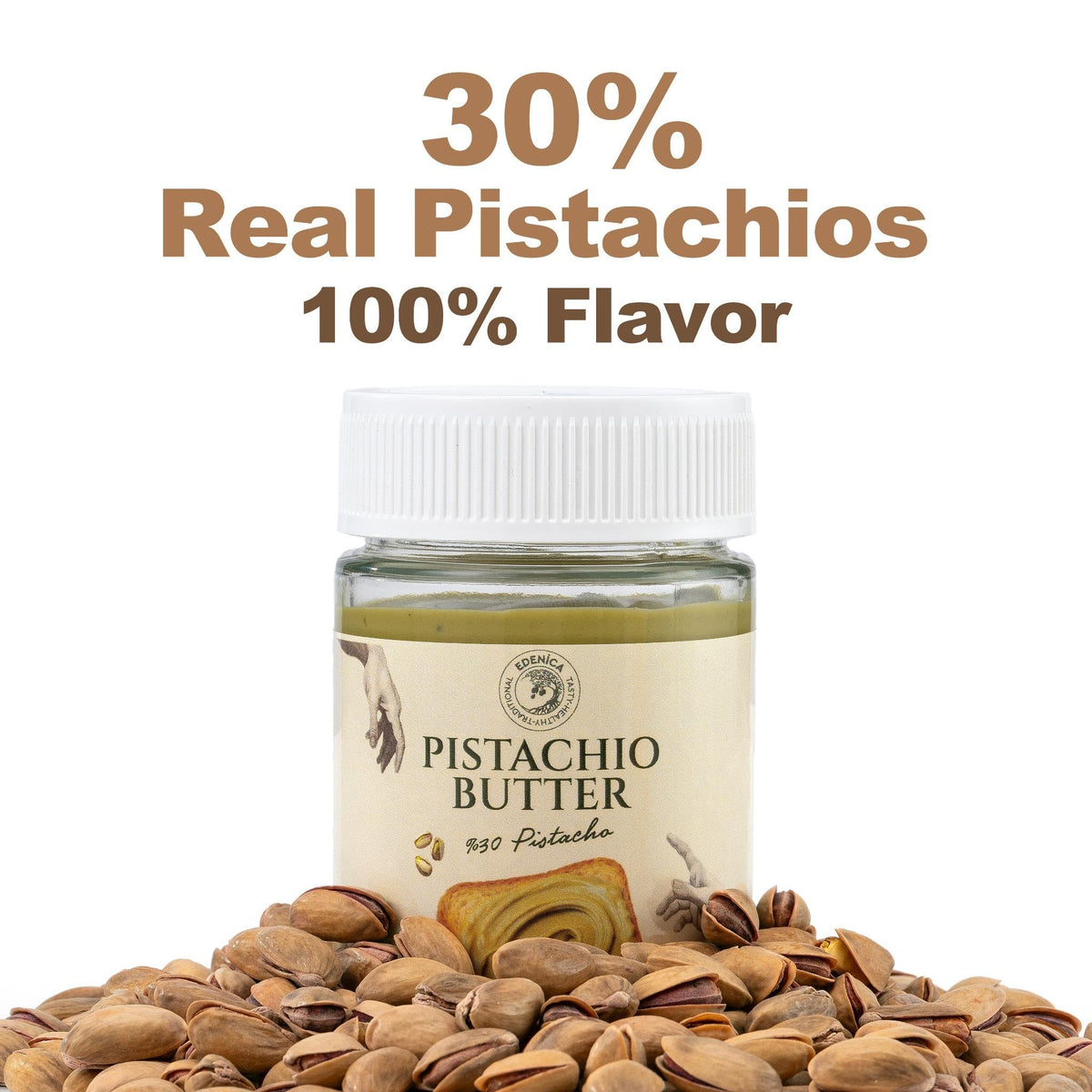 Edenica Pistachio Cream – Nut Butter Spread for Desserts – 320g (11.3oz)