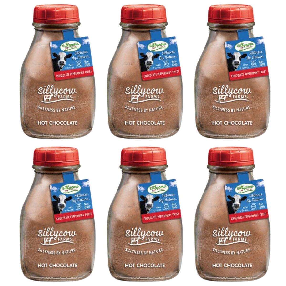 Silly Cow Farms Hot Chocolate Mix Rich Chocolate Delight Gluten Free, Non GMO Dairy Free Indulgence with Pure Peppermint Twist F