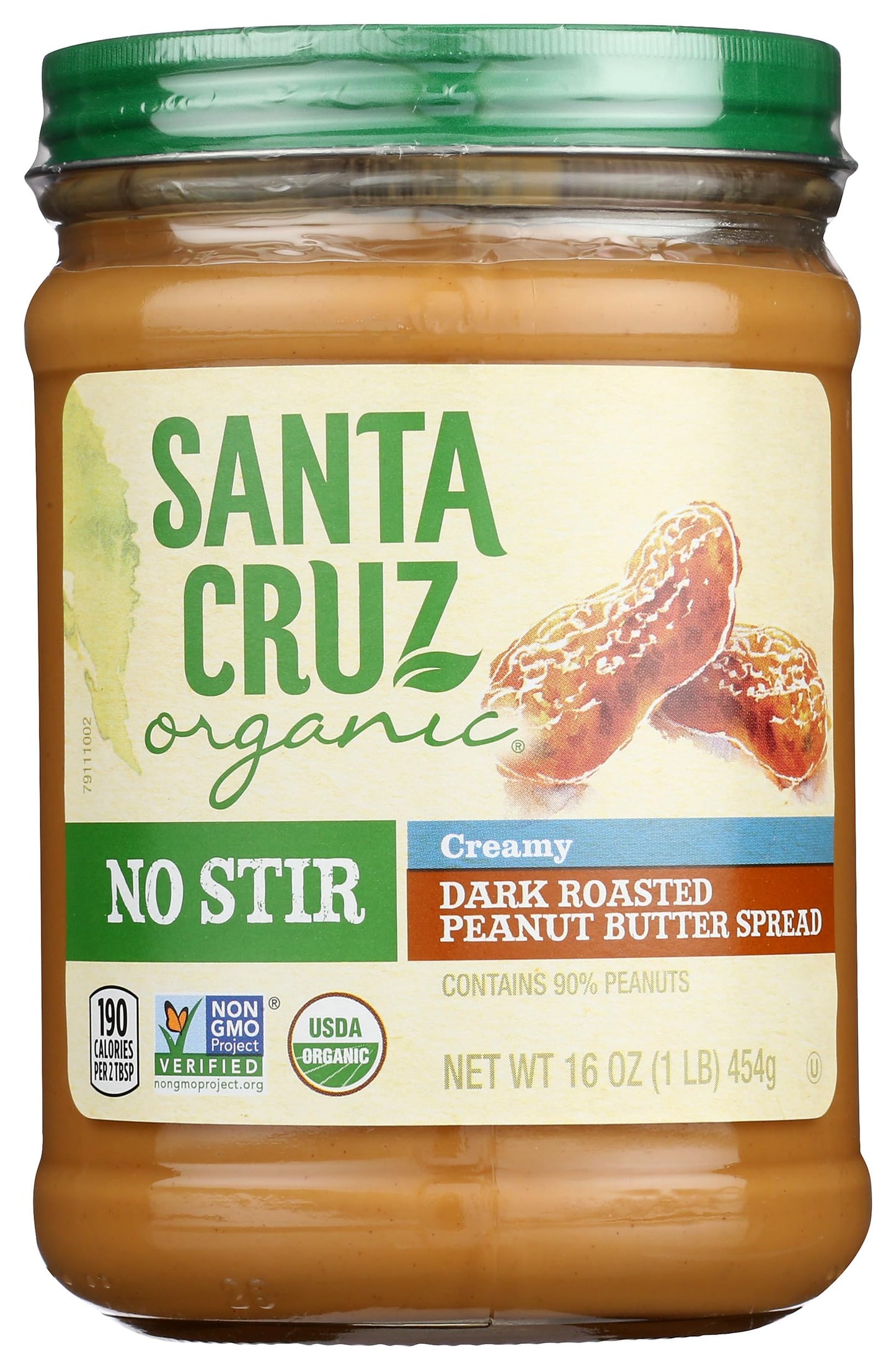 Santa Cruz Organic - Peanut Butter Organic Dark Creamy - Case Of 6-16 Ounce