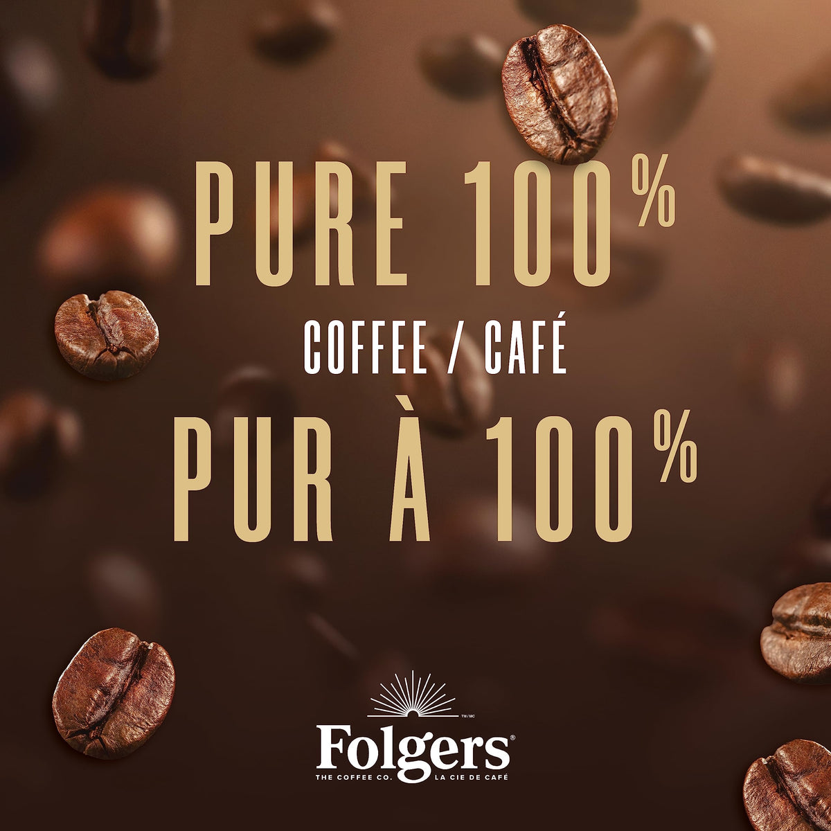 Folgers Classic Roast Medium Dark Roast, Ground Coffee, 816G Canister