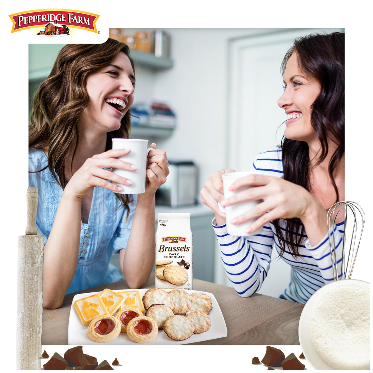 Pepperidge Farm Brussels Dark Chocolate, 15 Lace Cookies, 5.25 Oz. Bag