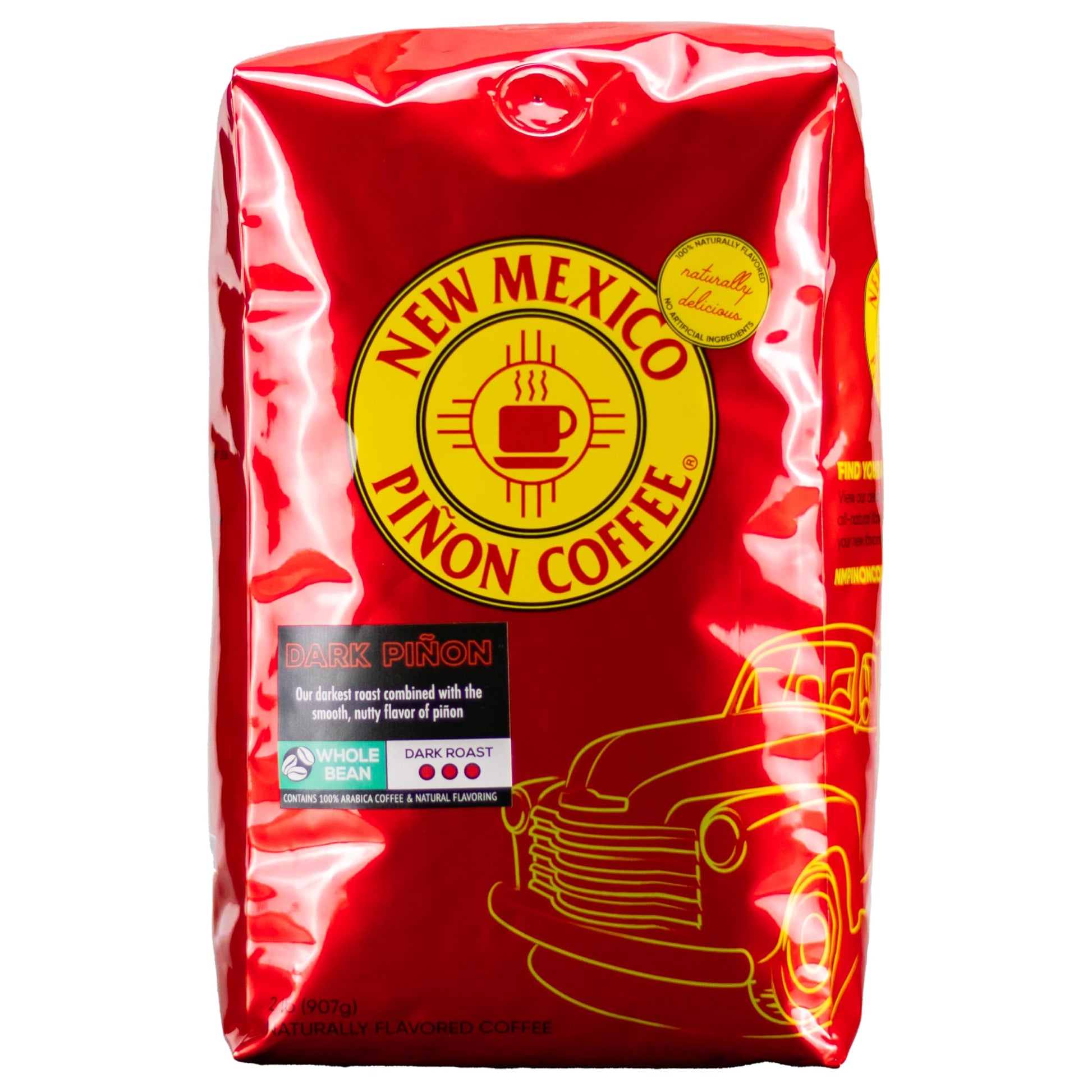 New Mexico Piñon Coffee Dark Piñon Whole Bean Coffee, 32 Ounce, Model Ad-bm5-87122