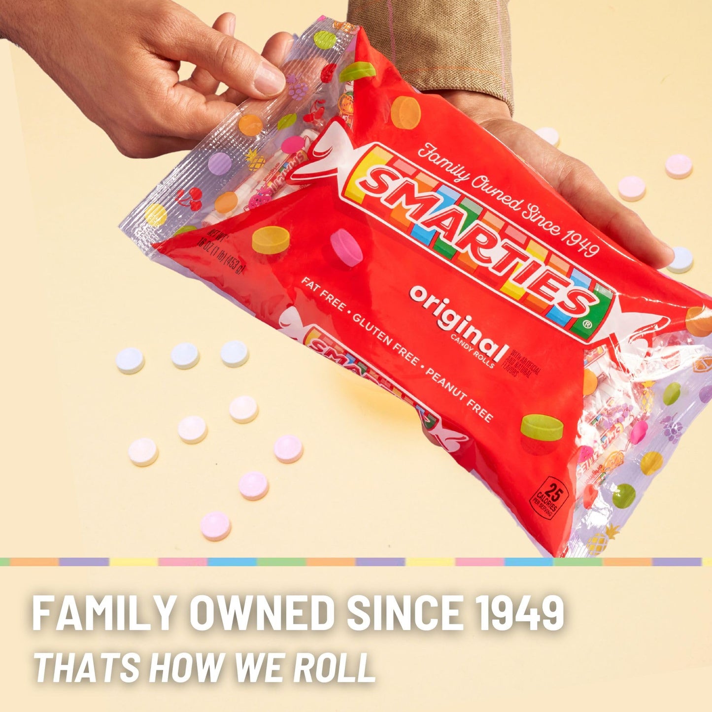 Smarties Candy Rolls Original Flavor Bulk Gluten Free & Classic Sweetness from Family Owned Since 1949 | Peanut Free  Dairy Free & Allergen Free | Perfect Yummy Treat - 10 Pound candy bag