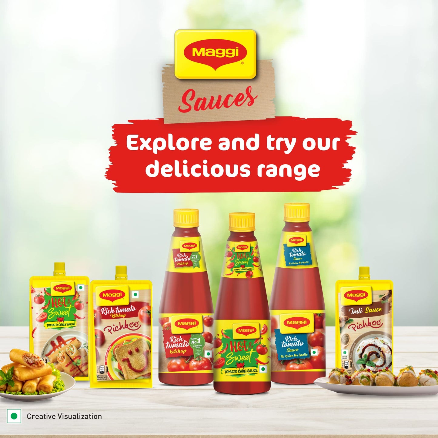 Maggi Hot & Sweet Tomato Chilli Sauce, Perfect Blend Of Tomatoes & Chillies, 200 Gram Bottle