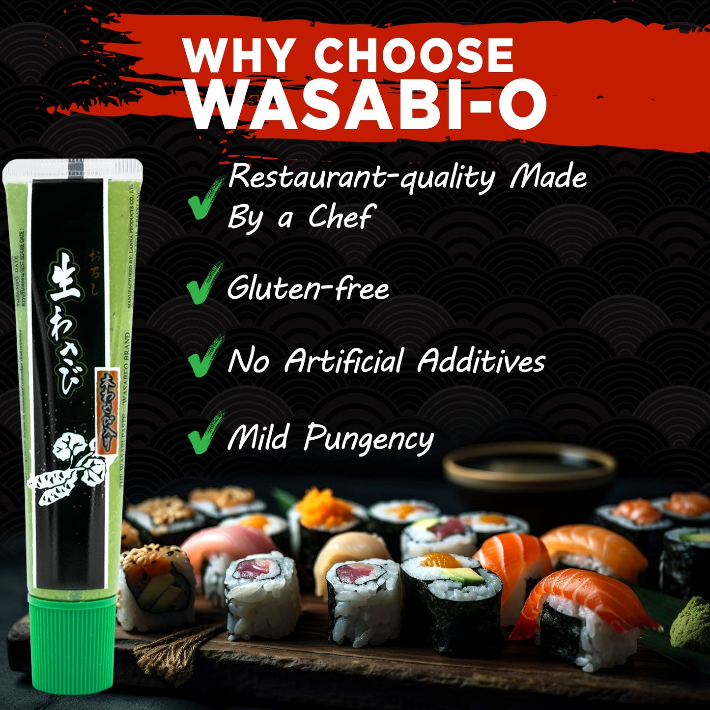 Wasabi O - Authentic Japanese Wasabi Sauce 62G & Wasabi Paste 43G Made With Fresh Real Wasabi - Japanese Organic Real & Fresh Ho