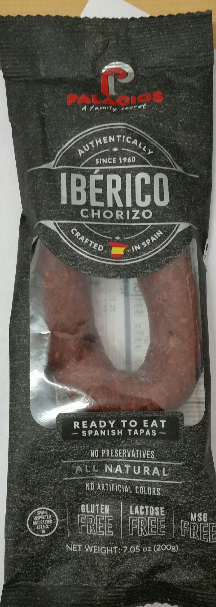 Palacios Iberico Chorizo, 7.05 oz. - Brown, Pack of 1